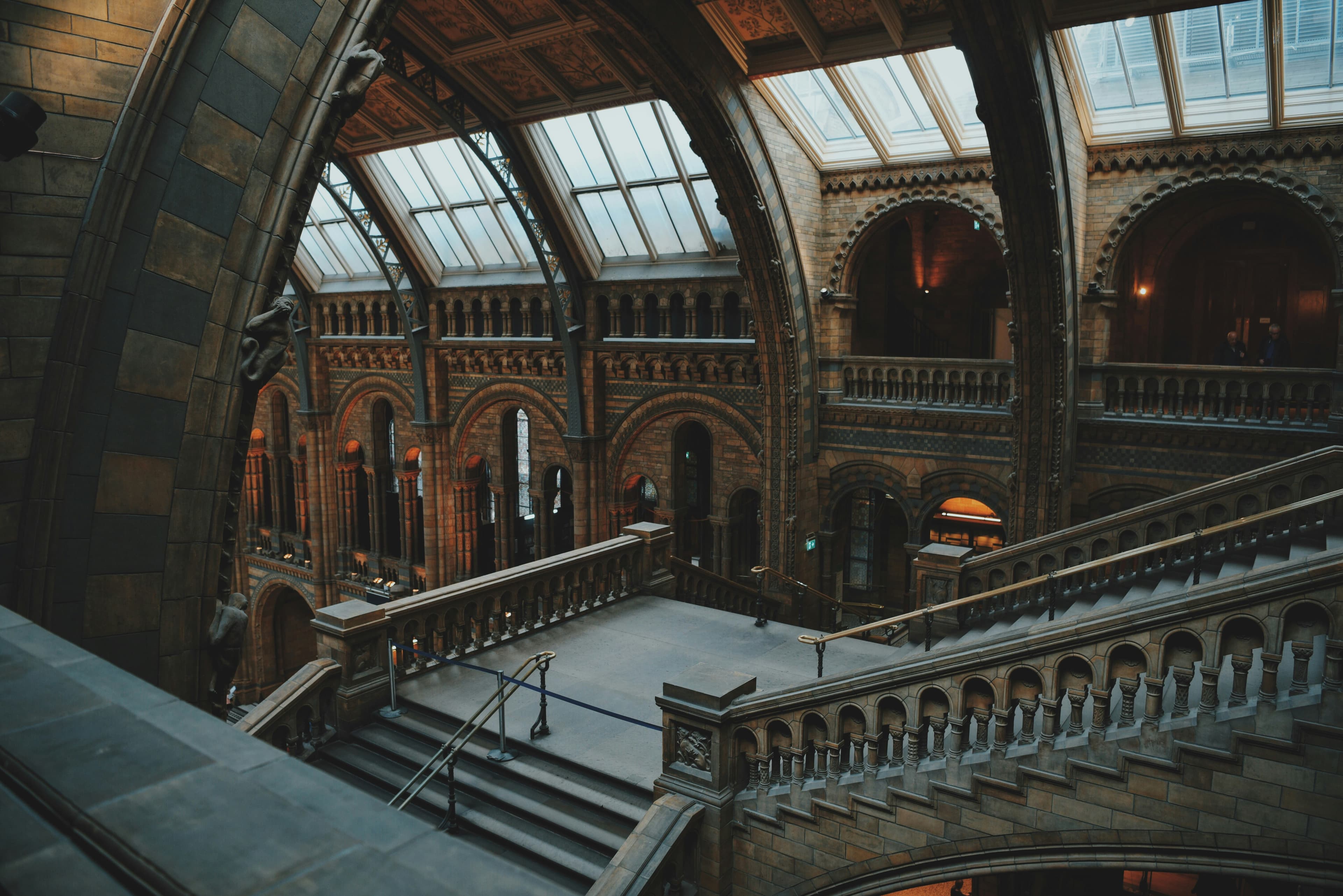 Grand Victorian interior of the Natural History Museum London